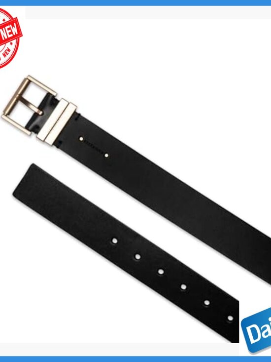 Leather Belt with Western Buckle, Adjustable Fit, 1.5 Inch Width